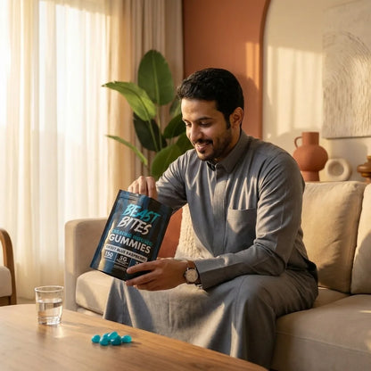 Beast Bites Creatina en Gomitas – 5g por Porción | Sin Azúcar, Veganas, Sabor Blue Raspberry – 30 Porciones